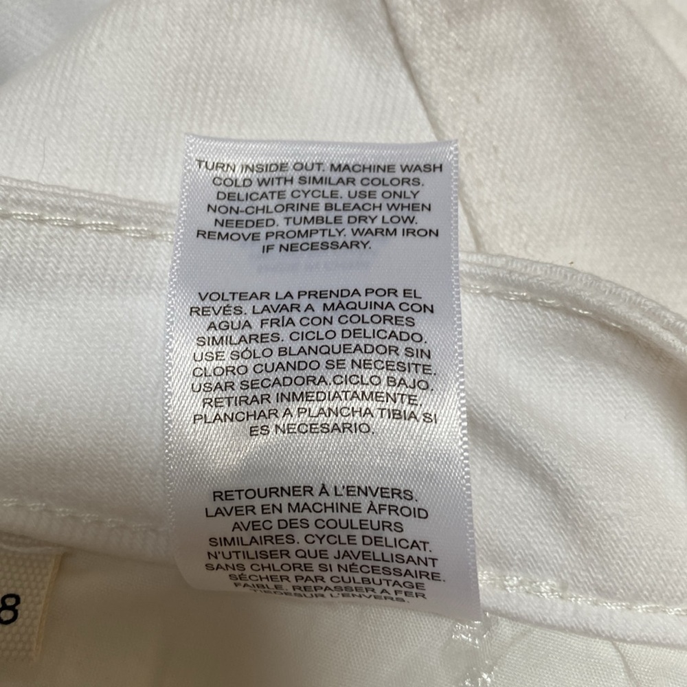 Habitual Women's Straight Frayed Wide Leg White Jeans Size 6 NWOT - Picture 13 of 14